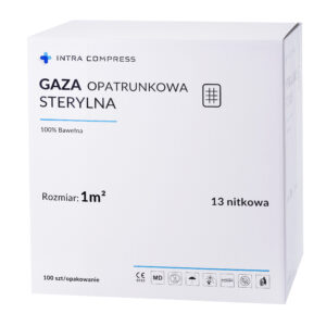 INTRA COMPRESS Gaza sterylna 1m2 13nitkowa